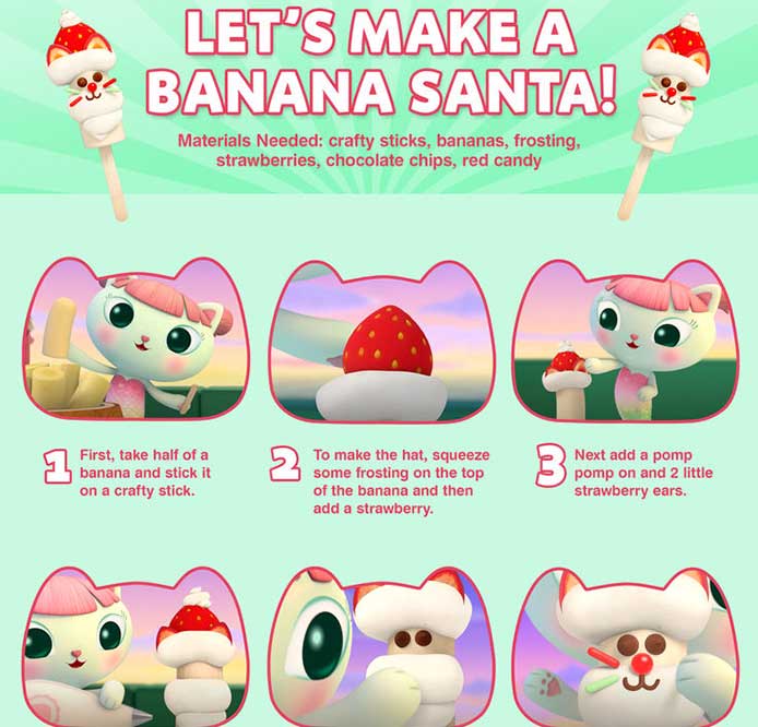 Banana Santas activity