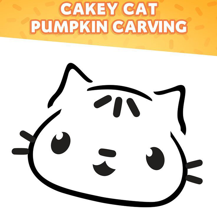 Cakey Cat Carving Stencil activity